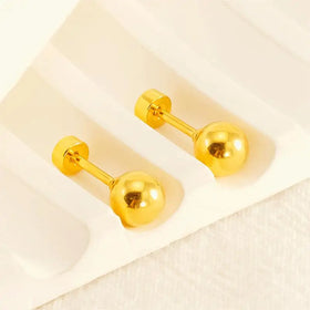 Trendy Stainless Steel Earrings Latest Jewelry Design 18k Gold Screw Back Earring for Women and Girls