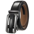 LY36-21550-2 Men Automatic Buckle Genuine Leather Belt Business