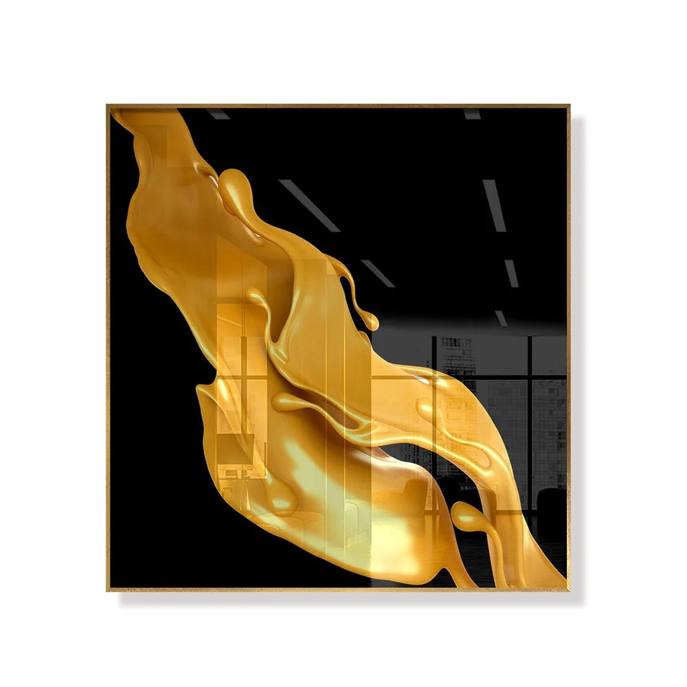 Crystal Porcelain Painting Custom Designs UV Print Modern Glass Painting Abstract Wall Art