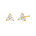 Gemnel Hot Selling 925 Sterling Silver 18k  Gold Mini Cz Diamond Stud Earrings