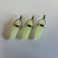 Natural Stone Luminous Stone Fluorescent Stone Hexagonal Edge Pendant Bullet Pendant Custom Energy Jewelry Chakra Healing