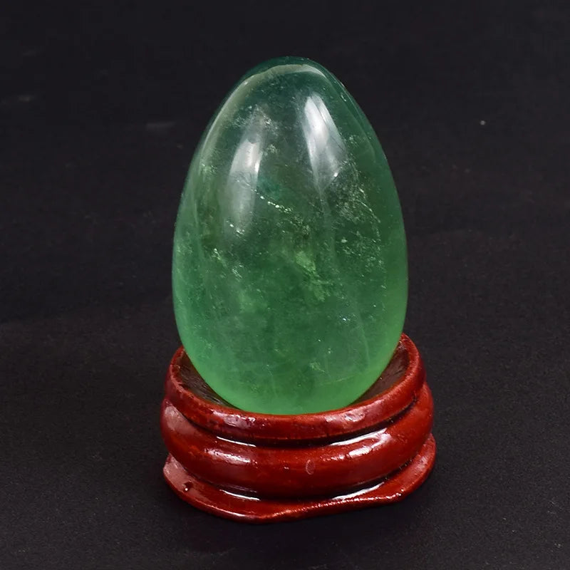 DIY Natural Custom Gemstone Crystals Healing Fluorite Yoni Eggs Natural Polished Gemstone Eggs