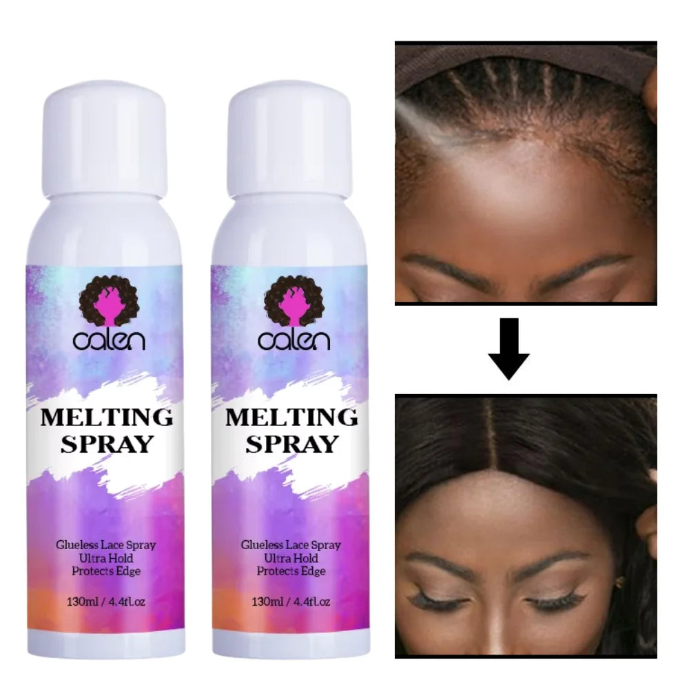 Private Label 130ml Ultra Hold Waterproof Glueless Wigs Frontal Lace Glue Spray Lace Melting Spray