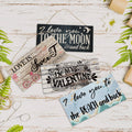 Putuo Decor Wooden Plate Sign Love Design I Love You to the Moon Wood Hanging Plaque Art Home Decor