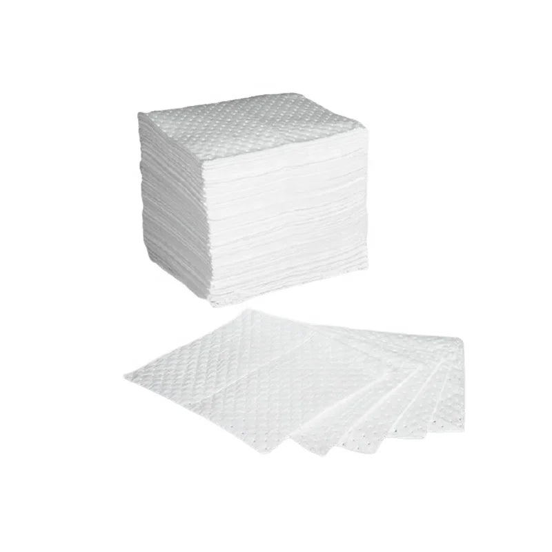 White Standard 3mm Oil Absorbent Sheet Environmental Product for Oil Spill Response & Leakage Cleanup Pad
