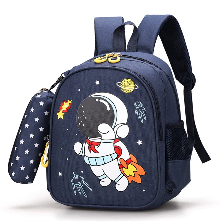 Wholesale 3d Black Small Colorful Primary Multifunctional Fun Female Character Oxford Backpack for Children