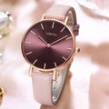 NIBOSI 2550 Simple Fashion Ladies Quartz Watch Leather Strap Women Wristwatch