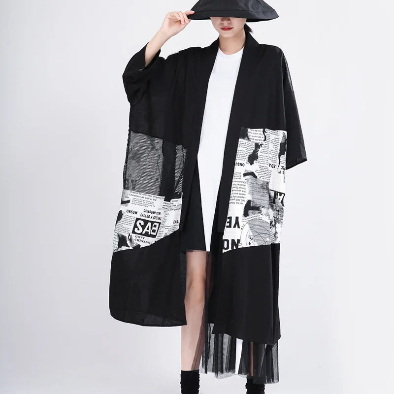 Plus Size Retro Long Cardigan Light Weight Women 2023 Sun Protection Clothing Kimono Cardigan Women Long Cardigan Femme Coat