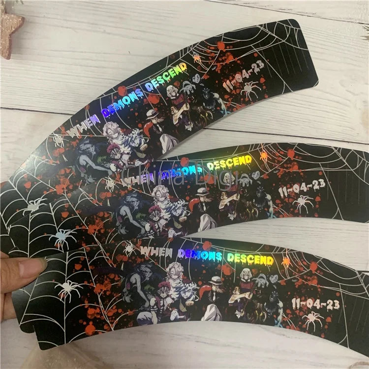 Gold Silver Foil Printing Cupsleeve Custom Printed Takeaway Laser Paper Cup Sleeves