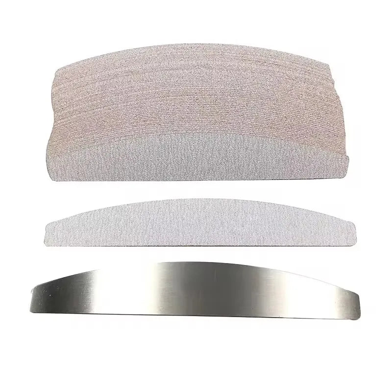 New Grey Metal Nail File Calluses Remover Manicure Nail Art Stainless Steel Handle Sand Paper Replacement Sand Paper