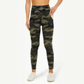 Super Soft Casual Camo Outwork Women's High Waist Yoga Leggings Breathable Durable Knitted Fabric Custom Logo Gym Workout Seamed