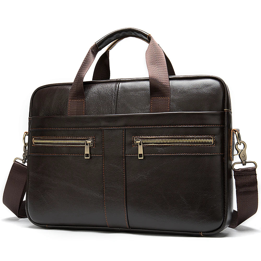 Custom Men Business Office Genuine Leather Laptop Briefcase Handbag Men Bag Soft Leather Messenger Bag Briefcase for Men