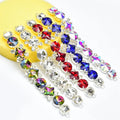 Square and Round Rhinestone Connector Chain Trim Glass Crystal Applique Buckle for Bikini Shoes Wedding Dress Accessories