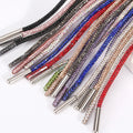 Shoelace Fashionable Distinctive White Crystal Rhinestone Rope Costband Shoe Strings