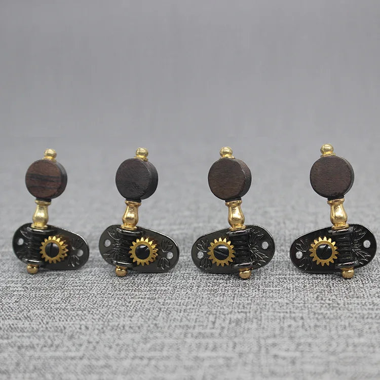 2R2L Open Style Handmade Ukulele Pin Guitar Tuners Tuning Pegs Keys Ukulele Machine Heads With Wooden Handle