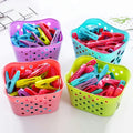 Wholesale 30pcs Plastic Clothes Pegs Laundry Clothespin Pins Organizer Quilt Towel Clips Spring With Basket Cabides Hanger