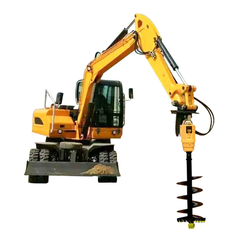 Free Shipping Zhongju Excavator Mining Earth Pile Auger 5-40 Ton Tree Pit Drilling Rotary Engine Bearing Pump 3-9m Depth