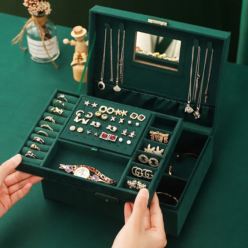 Wholesale Custom Earring Necklace Jewel Storage Portable Jewellery Organizer Jewelry Storage Box Travel