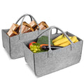 Large Foldable Felt Shopping Basket with Handles Storage Bags for Organization and Convenience