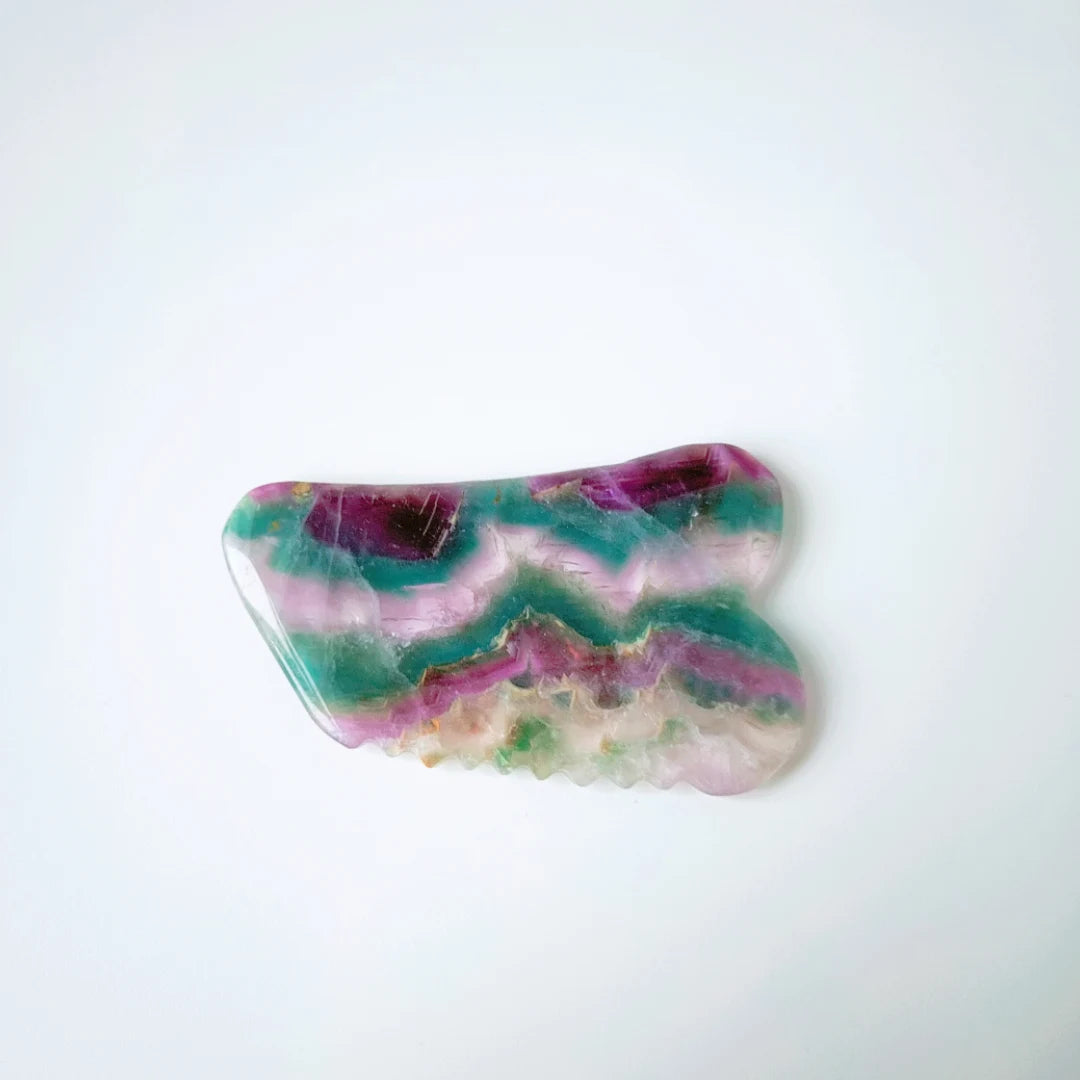Huiying Top Wholesale Fluorite Gua Sha Scraping Tool gemstone Scraper for Face and Body Beauty