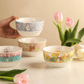 Wholesale Cute Cartoon Rabbit Ceramic Bowl Household Personal Use Single Rice Bowl Small Soup Bowl