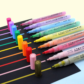 18 Coclors Permanent DIY Craft Water Based Paint Marker Pen Bright Color Permanent Acrylic Paint Marker Pen