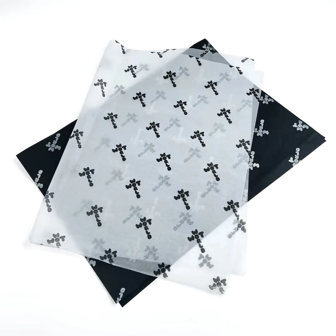 Custom Solid 17gsm Tissue Paper Size in 74*49cm Colorful Printed logo Gifted Wrapping Paper Minimalist Gift Packaging Paper