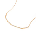 J&D Fashion New Arrival 18K Gold Stainless Steel Choker Delicate Square Rhinestone Necklace Women Party