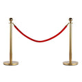 Traffic Crowd Control Red Carpet Velvet Rope Poles Stands Post Barrier Stanchion