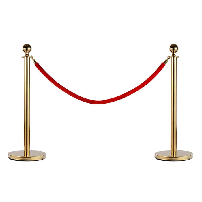 Traffic Crowd Control Red Carpet Velvet Rope Poles Stands Post Barrier Stanchion