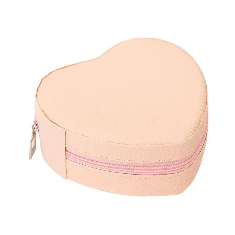 Romantic Life Heart-Shaped Wedding Ring Jewelry Box Flocking Velvet Storage Box for Holiday Gift Made of PC Material