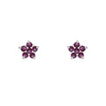 Abiding New Design Simple 925 Sterling Silver Natural Ruby Gemstone Women Dangling Earring for Women