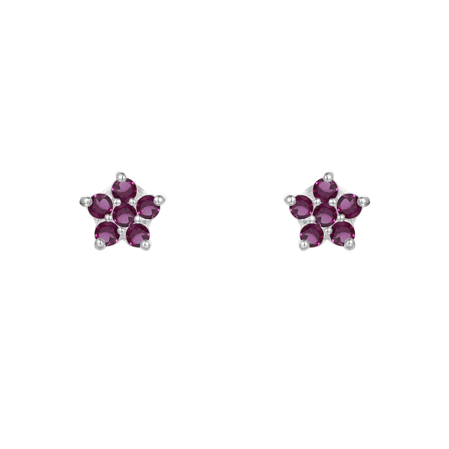 Abiding New Design Simple 925 Sterling Silver Natural Ruby Gemstone Women Dangling Earring for Women