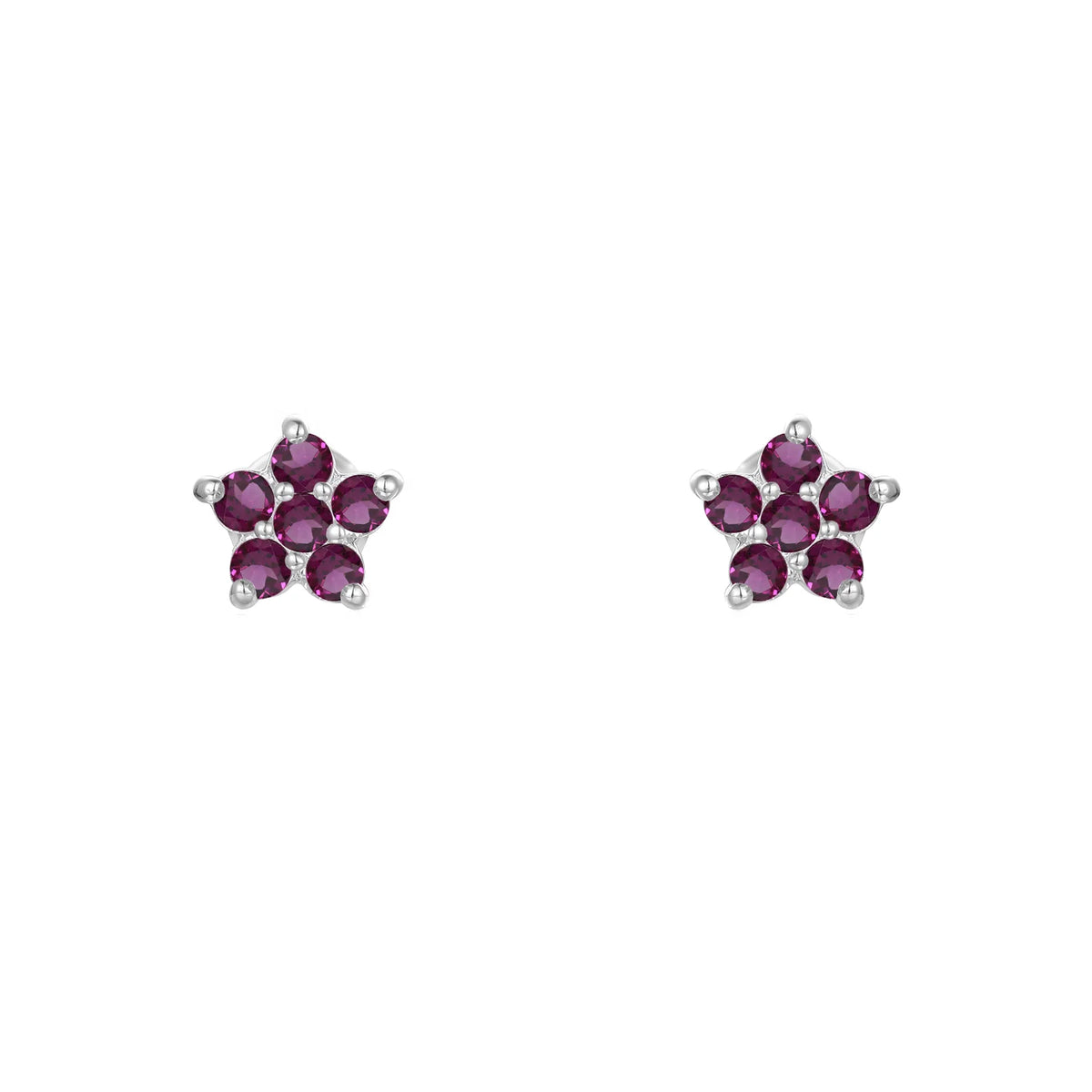 Abiding New Design Simple 925 Sterling Silver Natural Ruby Gemstone Women Dangling Earring for Women