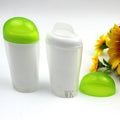 Cosmetic Packaging 50g Sunblock Stick Container Sunscreen Rotary Tube Refillable Flat Plastic Deodorant Twist Off Bottle