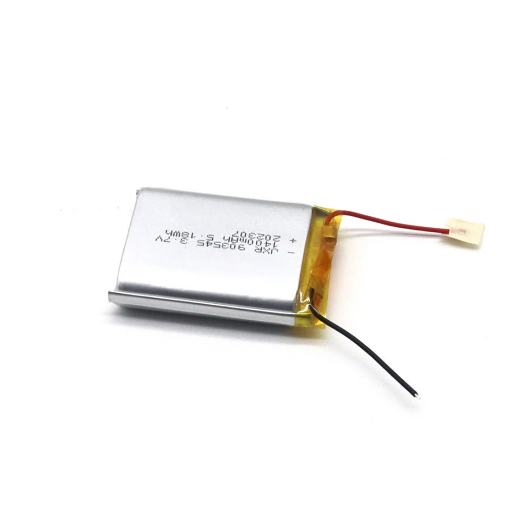 JXR Lithium Rechargeable Ion Polymer Battery 3.7V 903545 1400mAh 800 Cycles 1 Year Warranty -20 to 55C Electric Vehicles