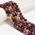 YMJ New Rare Natural Auralite 23 Stone Bead 6mm 8mm 10mm Smooth Round Gemstone Beads for Jewelry Making Necklace
