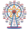 Latest Style of Ferris Wheel Boat Shape Creative Handmade DIY Diamond Painting Ferris Wheel Boat for Home Decoration