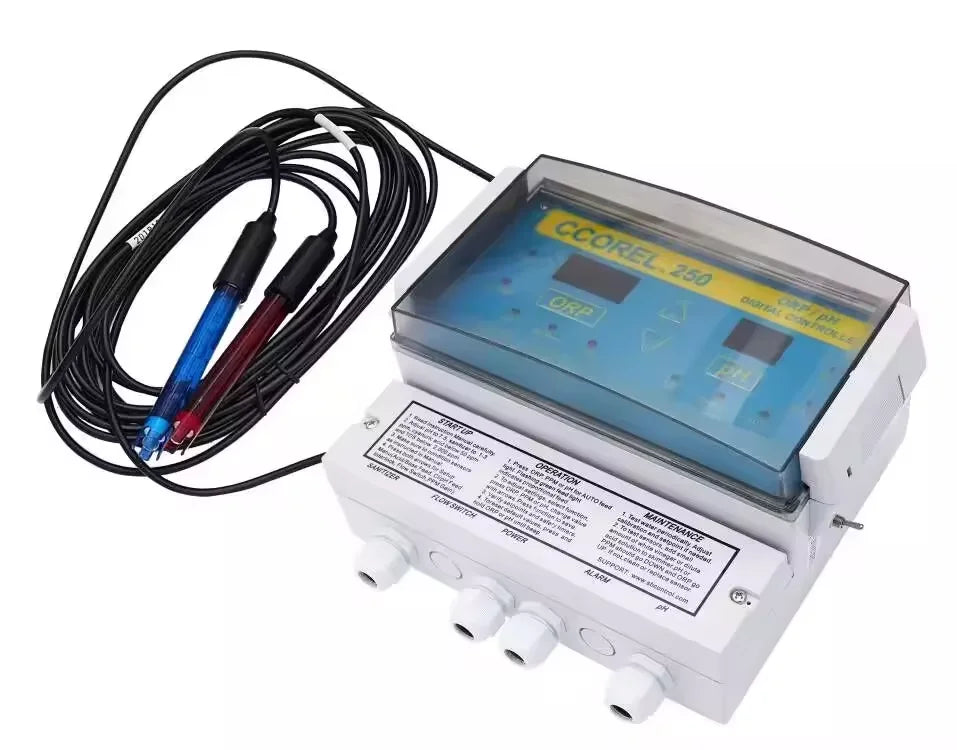 CCOREL 250 Series  Pool Accessories Wall-mounted Digital ORP & PH Measuring Instrument Sensor Water Quality Monitor