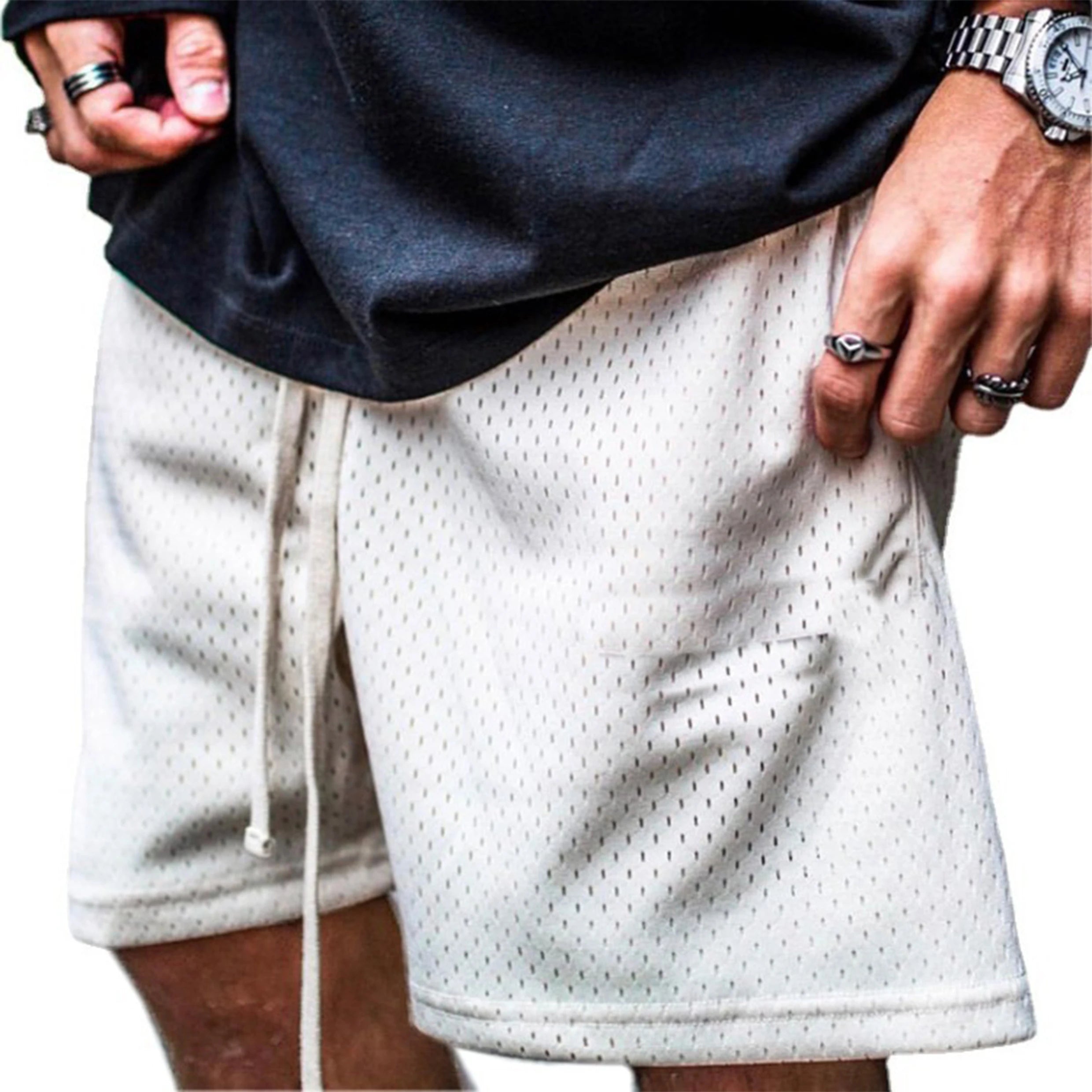 Hot Selling Custom Eco-Friendly Canvas Digital Printing Mid Waist Sporty Boxing Sport Cycling Mesh Shorts for Men