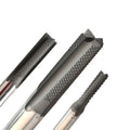 JR143 3-12mm CNC Cutting Tool Diamond Coating Corn Teeth Flat End Mill Milling Cutter for PCB Wood