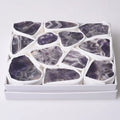 HZ Natural Quartz Dream Amethyst Healing Raw Gemstone Mineral Specimen for Home Decor Energy Stone