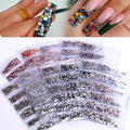 Nail Decoration Mix Sizes Crystal 3D Flat Back Diamond Rhinestones DIY Nail Accessories
