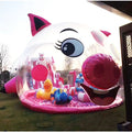 Custom Commercial Outdoor Kids Playground Slide Ocean Ball Pit Inflatable Pig Bubble House