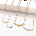 Wholesale 18K Gold Plated Star Diamond Zircon Pendants Fashion Jewelry Necklace for Women Stylish Stainless Steel Accessories
