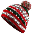 Jacquard Adult Winter Custom Knit Christmas Beanie with Pom Pom Santa Claus Slouchy Character Beach Hat