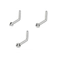 G23 Titanium Dome Ball Spike Top L Shaped Nose Ring 20G/18G Fashion Wedding Party Children's Gift