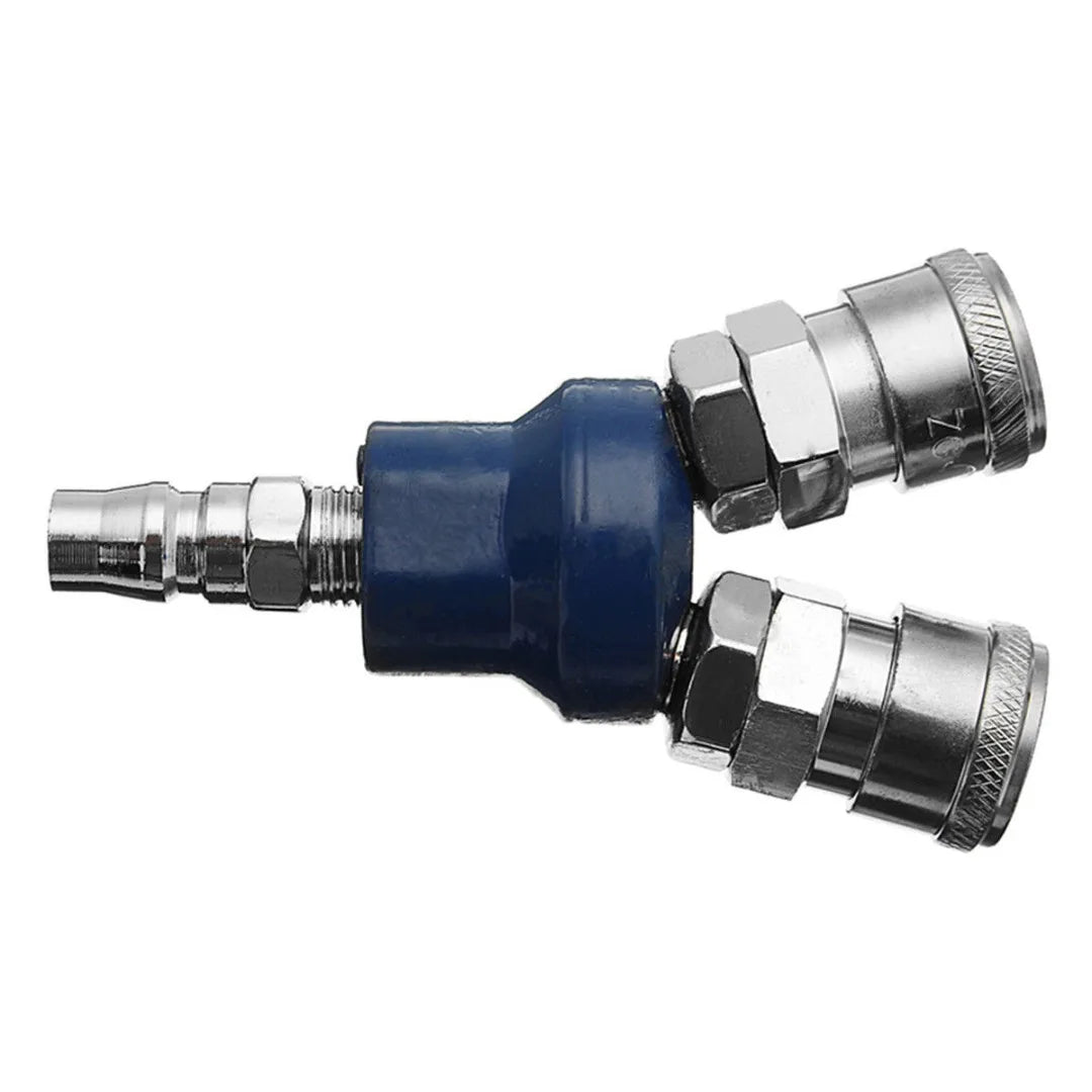 Meixiu HL2504291031 2 Way Low Pressure Quick Connector 0.90" Air Compressor Manifold Multi Hose Coupler Fitting Pneumatic Tools