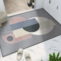 Non-slip Rubber Flower Pattern Outdoor Rugs Bathroom Printed Door Mats for Home