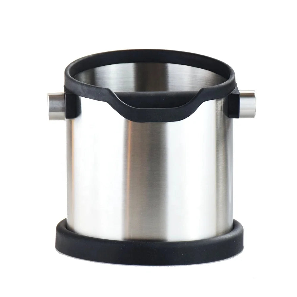 Ecocoffee Rectangular Stainless Steel Espresso Mini Grind Container Coffee Knock Box / Espresso Dump Bin Grind Waste Bin ZH10 Z